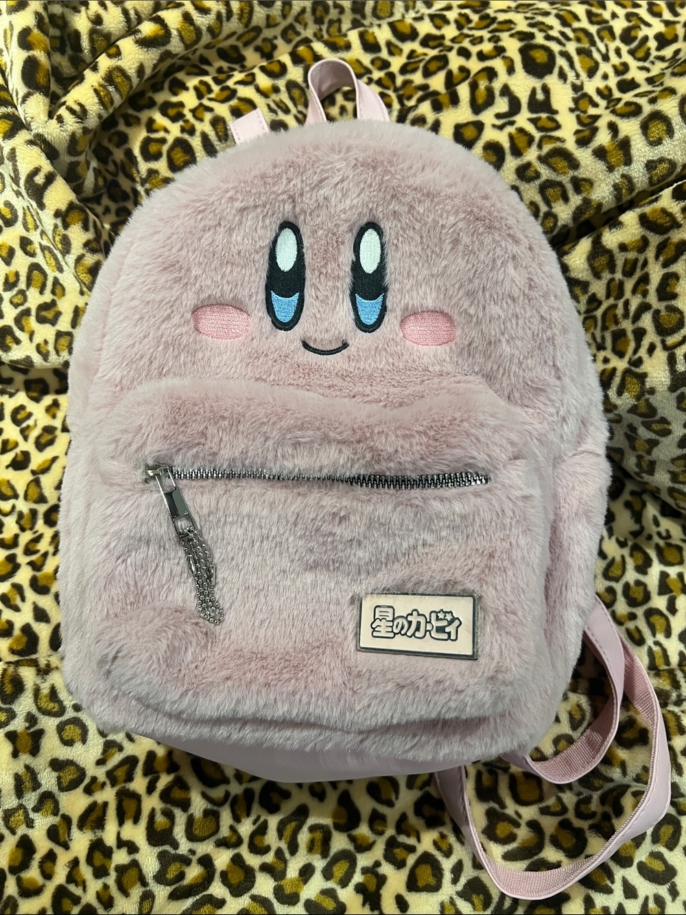 Pink Kirby Plush mini Backpack – Cute Fuzzy backpack